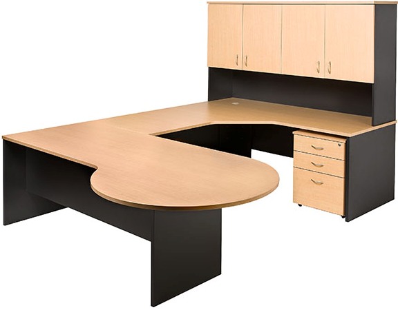 p shaped office desk