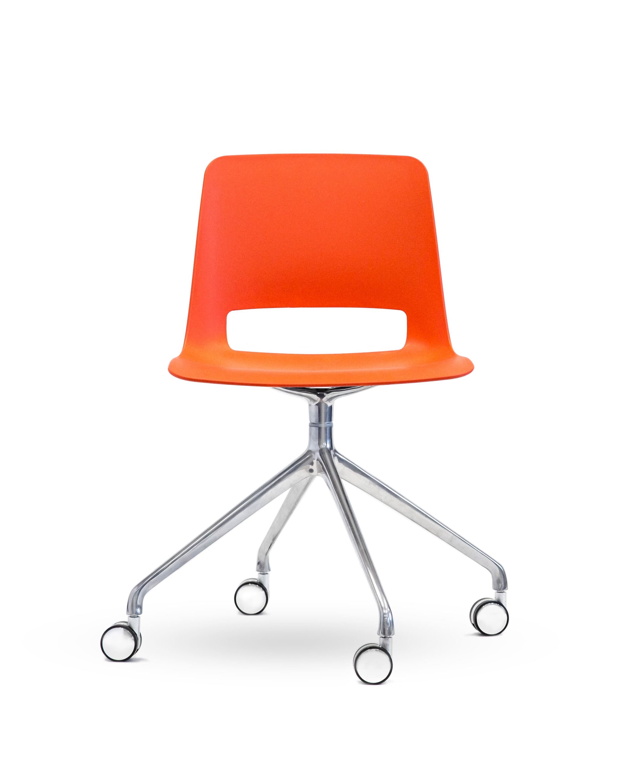 molded plastic swivel chair