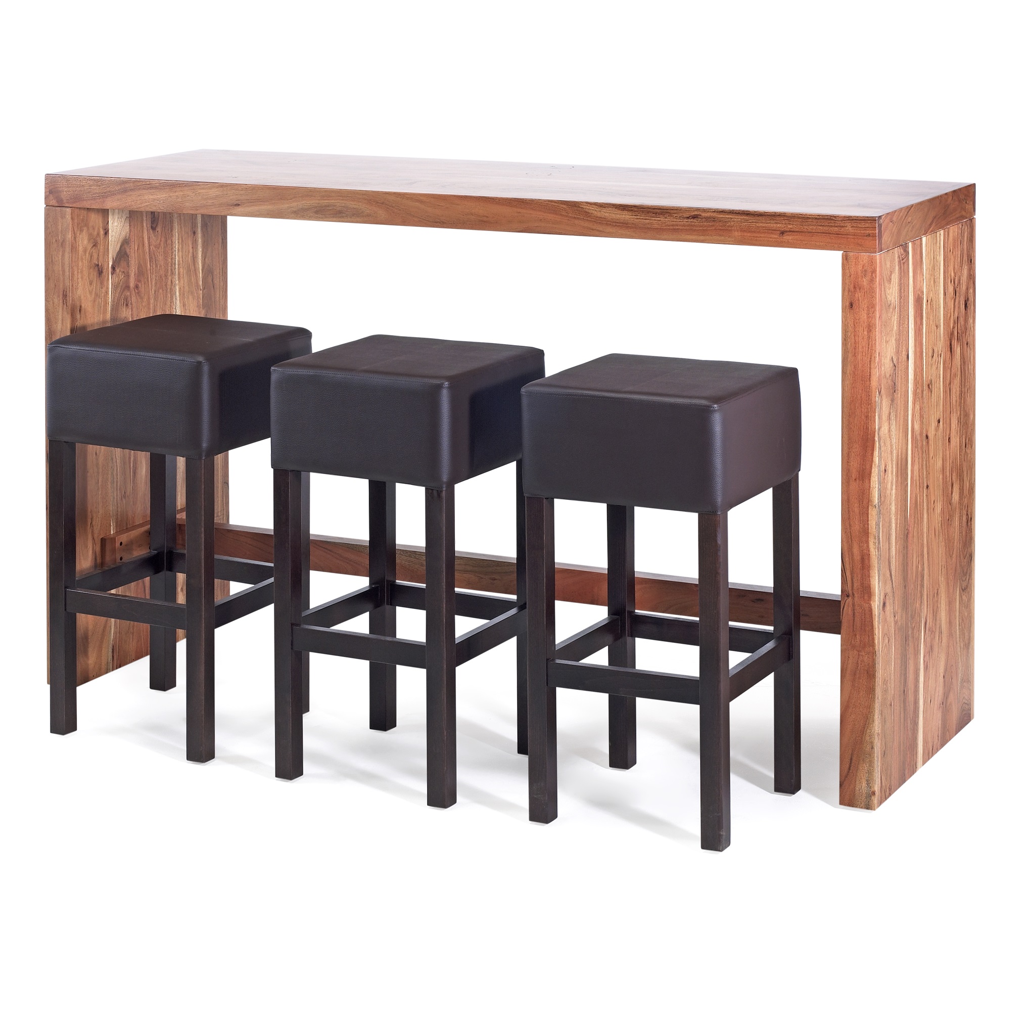 timber bar table and stools